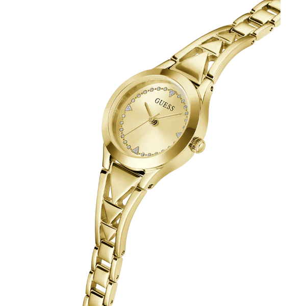 Guess Tessa Gold Stainless Steel Gold Dial Quartz Watch for Ladies - GW0609L2 - Image 2