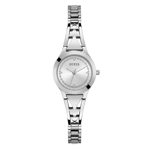 Guess Tessa Silver Stainless Steel Silver Dial Quartz Watch for Ladies - GW0609L1