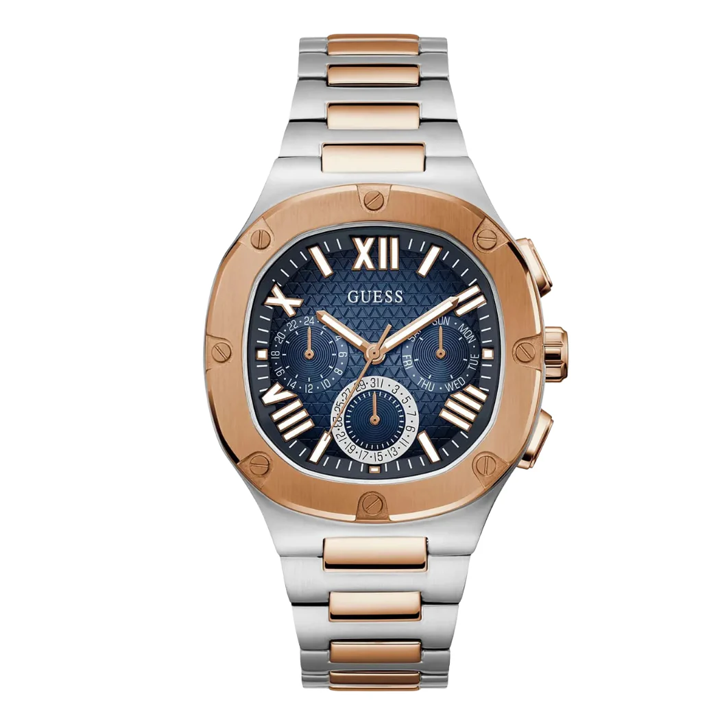 Guess Two-tone Stainless Steel Blue Dial Chronograph Quartz Watch for Gents - GW0572G4