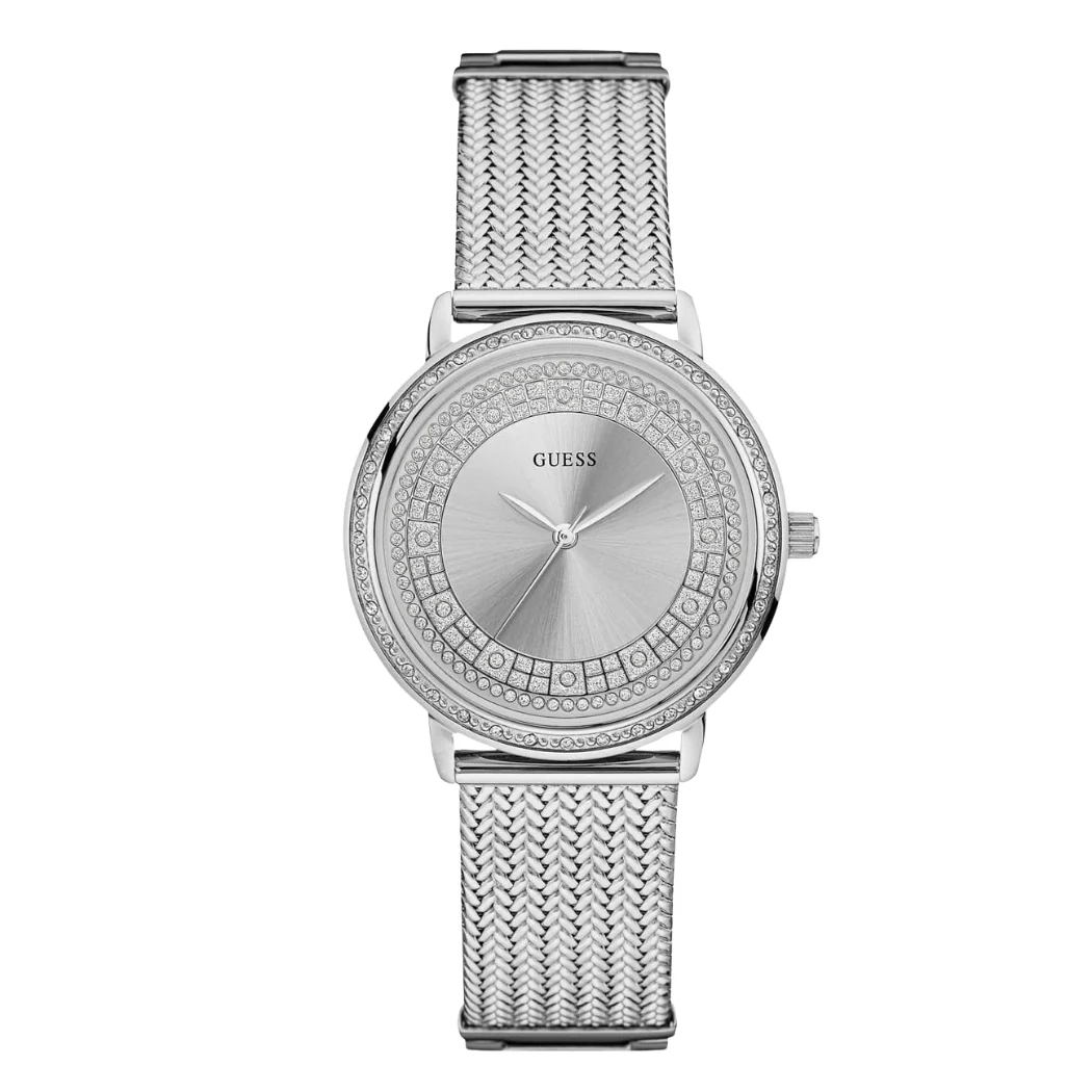 Guess Willow Silver Stainless Steel Silver Dial Quartz Watch for Ladies - W0836L2