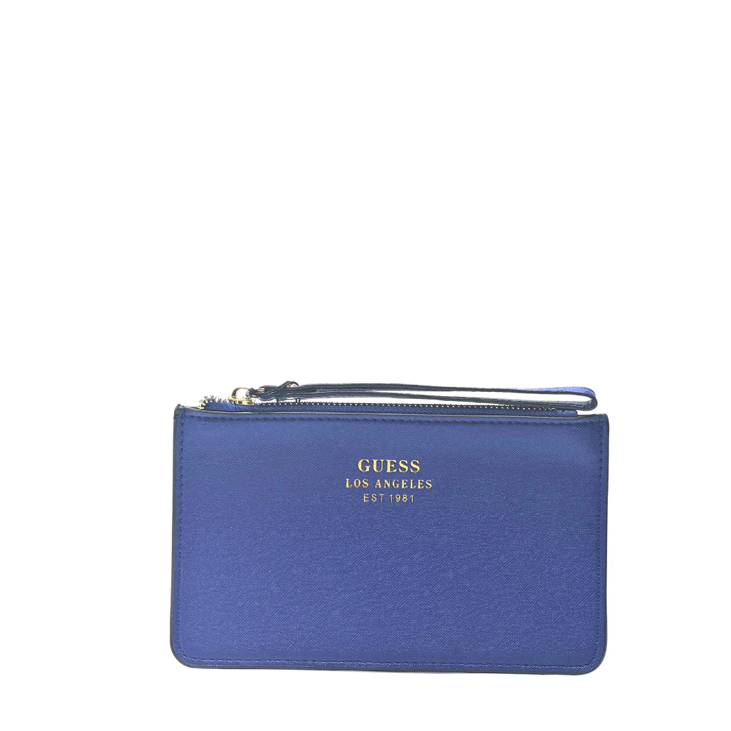 GUESS Wristlet Pouch Wallet – Blue | Stylish & Functional Organizer – PO 4784