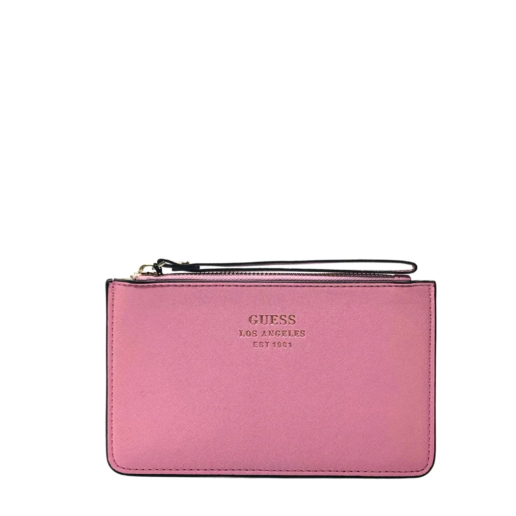 GUESS Wristlet Pouch Wallet – Golden | Luxe & Compact Organizer – PO 4784