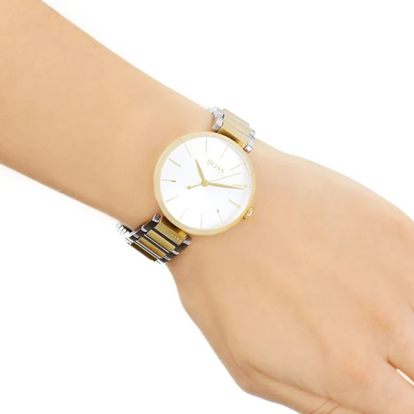 HUGO BOSS Allusion Two-tone Stainless Steel Silver Dial Quartz Watch for Ladies - HUGO BOSS 1502417 - Image 2