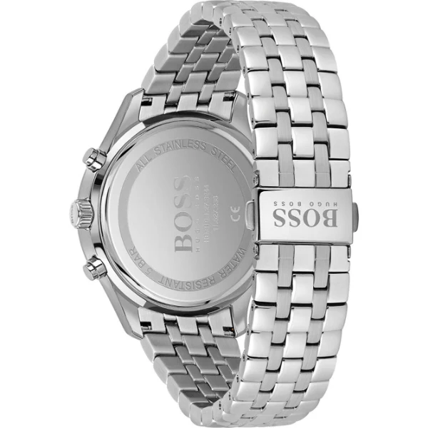 HUGO BOSS Associate Silver Stainless Steel Blue Dial Chronograph Quartz Watch for Gents - 1513839 - Image 2