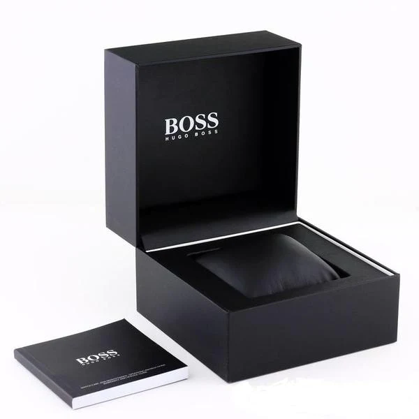 HUGO BOSS Attitude Grey Leather Strap Grey Dial Chronograph Quartz Watch for Gents - 1513658 - Image 2