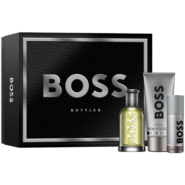 Hugo Boss – Boss Bottled Eau de Toilette Gift Set for Him – 100ml EDT + 150ml Deodorant Spray + 100ml Shower Gel