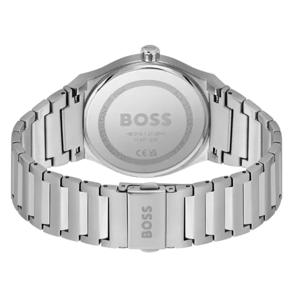 Hugo Boss Candor Silver Stainless Steel Blue Dial Quartz Watch for Gents - Boss 1514076 - Image 3