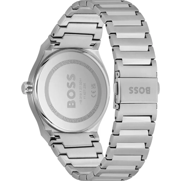 Hugo Boss Candor Silver Stainless Steel Green Dial Quartz Watch for Gents - Boss 1514079 - Image 3