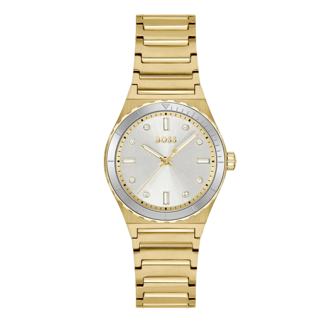 Hugo Boss Candor Sport Gold Stainless Steel Silver Dial Quartz Watch for Ladies - 1502789