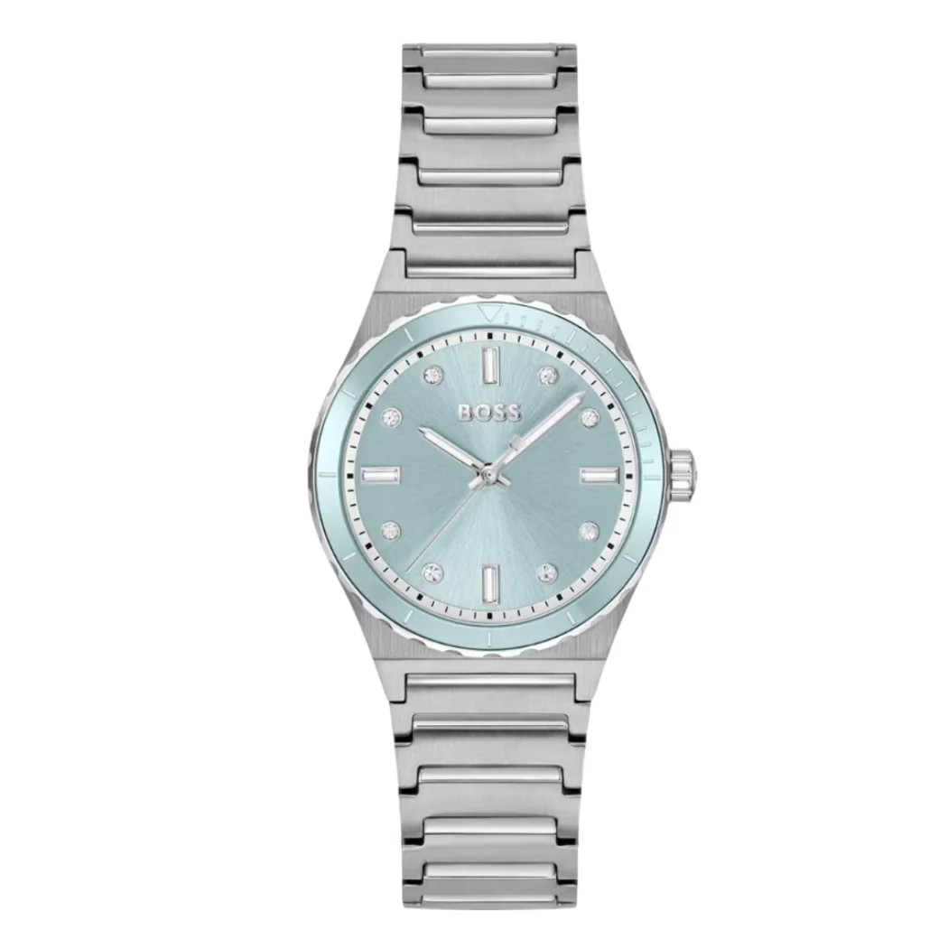 Hugo Boss Candor Sport Silver Stainless Steel Blue Dial Quartz Watch for Ladies - 1502786