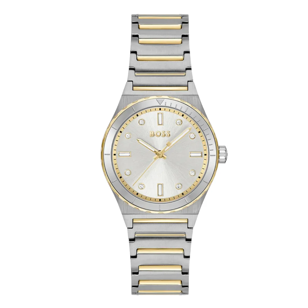 Hugo Boss Candor Sport Two-Tone Stainless Steel Silver Dial Quartz Watch for Ladies - 1502790