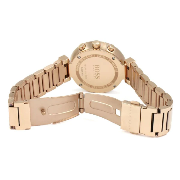 HUGO BOSS Classic Rose Gold Stainless Steel Multicolour Dial Chronograph Quartz Watch for Ladies - HUGO BOSS 1502399 - Image 2