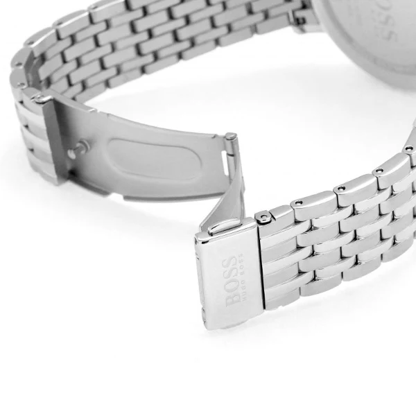 HUGO BOSS Corporal Silver Stainless Steel Blue Dial Quartz Watch for Gents - 1513642 - Image 2