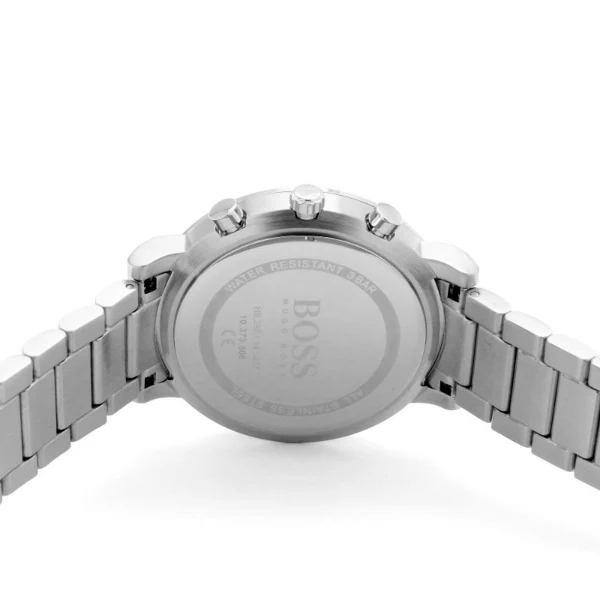 HUGO BOSS Integrity Silver Stainless Steel Blue Dial Chronograph Quartz Watch for Gents - HUGO BOSS 1513779 - Image 4