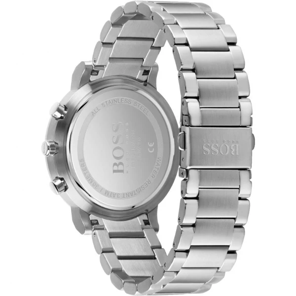 HUGO BOSS Integrity Silver Stainless Steel Blue Dial Chronograph Quartz Watch for Gents - HUGO BOSS 1513779 - Image 5