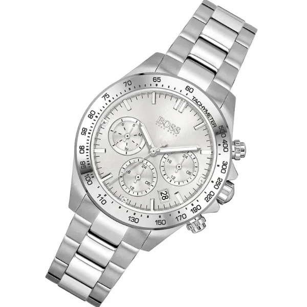 Hugo Boss Novia Silver Stainless Steel Silver Dial Quartz Watch for Gents - 1502616 - Image 2