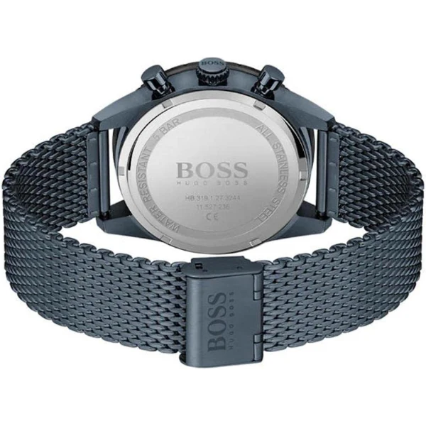 HUGO BOSS Pilot Edition Blue Mesh Bracelet Blue Dial Chronograph Quartz Watch for Gents - 1513887 - Image 2