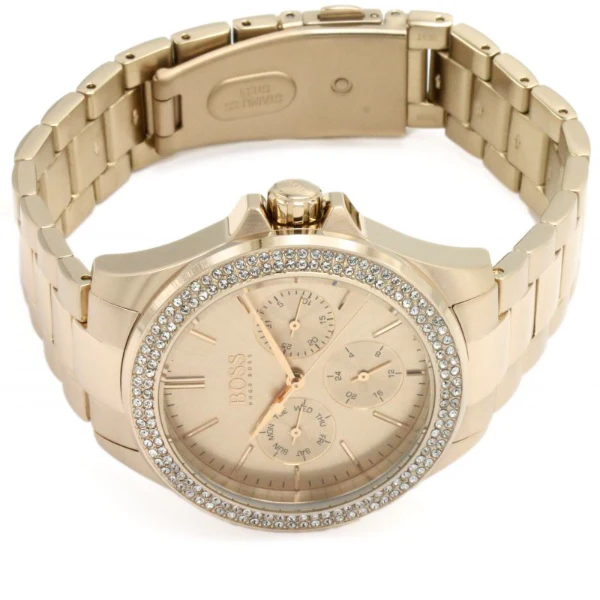 HUGO BOSS Premiere Gold Stainless Steel Gold Dial Quartz Watch for Ladies - 1502443 - Image 2