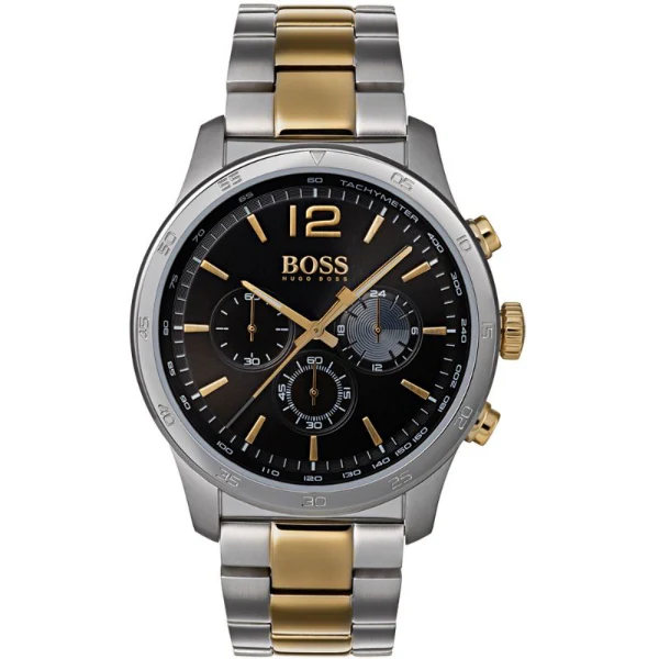HUGO BOSS Professional Two-tone Stainless Steel Black Dial Chronograph Quartz Watch for Gents - HUGO BOSS 1513529 - Image 2