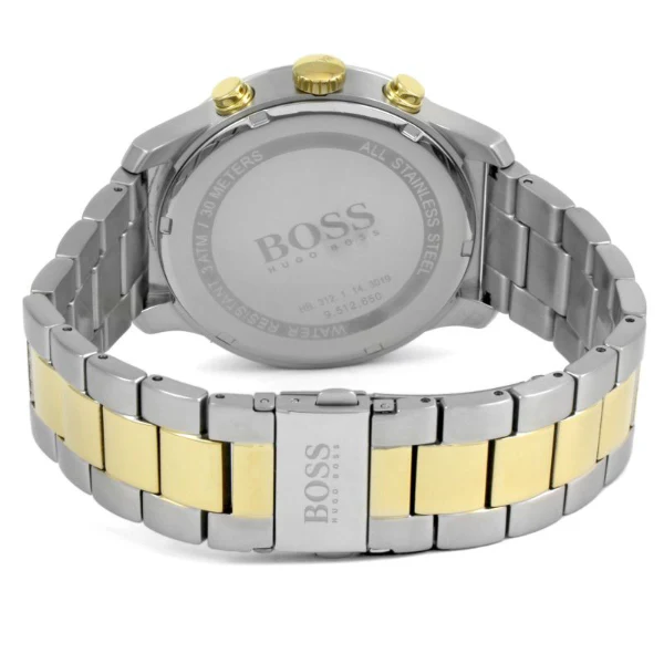 HUGO BOSS Professional Two-tone Stainless Steel Black Dial Chronograph Quartz Watch for Gents - HUGO BOSS 1513529 - Image 5
