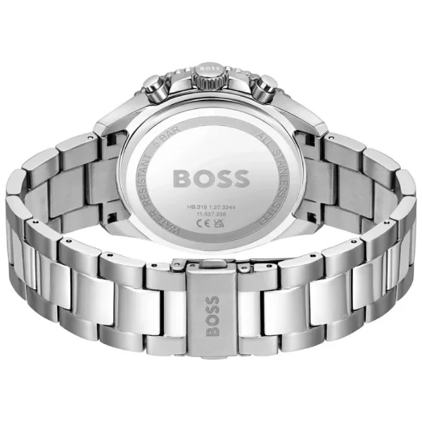 Hugo Boss Runner Silver Stainless Steel Blue Dial Chronograph Quartz Watch for Gents - Boss 1514143 - Image 3