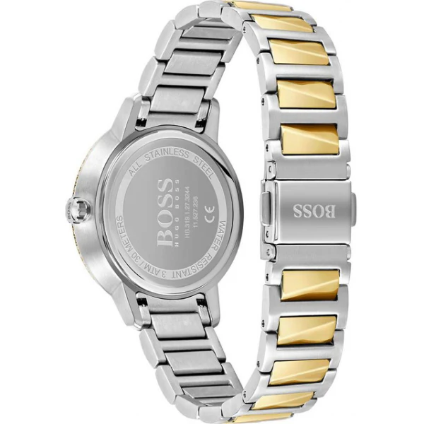 HUGO BOSS Signature Two-Tone Stainless Steel Silver Dial Quartz Watch for Ladies - 1502568 - Image 2