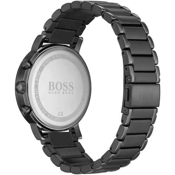 HUGO BOSS Spirit Grey Stainless Steel Gold Dial Chronograph Quartz Watch for Gents - 1513695 - Image 2