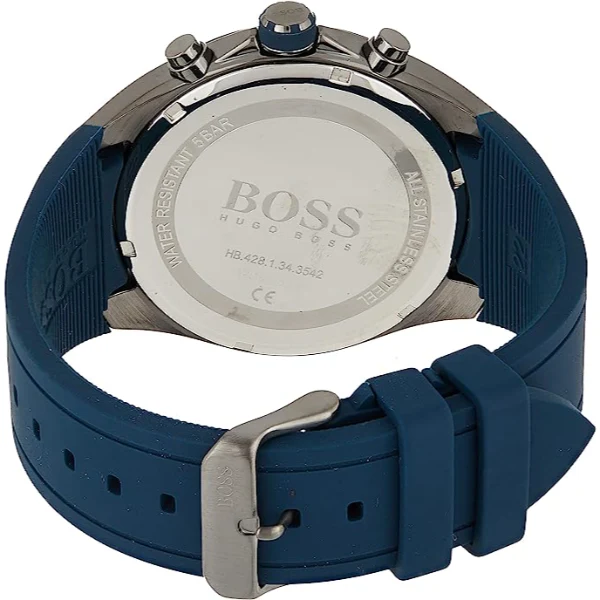 HUGO BOSS Sport Blue Silicone Strap Blue Dial Chronograph Quartz Watch for Gents - 1513856 - Image 2