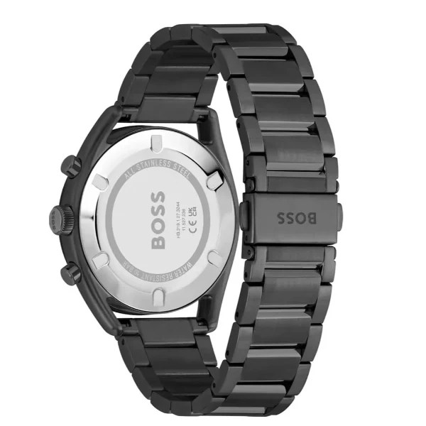 Hugo Boss TOP Black Stainless Steel Rose Gold Dial Chronograph Quartz Watch for Gents - 1514095 - Image 2