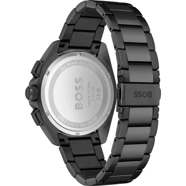 HUGO BOSS Volane Black Stainless Steel Black Dial Chronograph Quartz Watch for Gents - 1513950 - Image 3