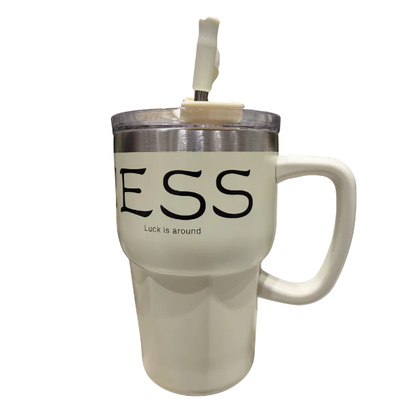 Insulated Tumbler with Handle & Straw Leakproof Hot & Cold Cup - Image 3