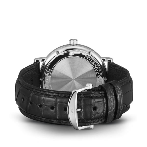 IWC Portofino Black Leather Strap Blue Dial Automatic Watch for Gents - IW356523 - Image 6