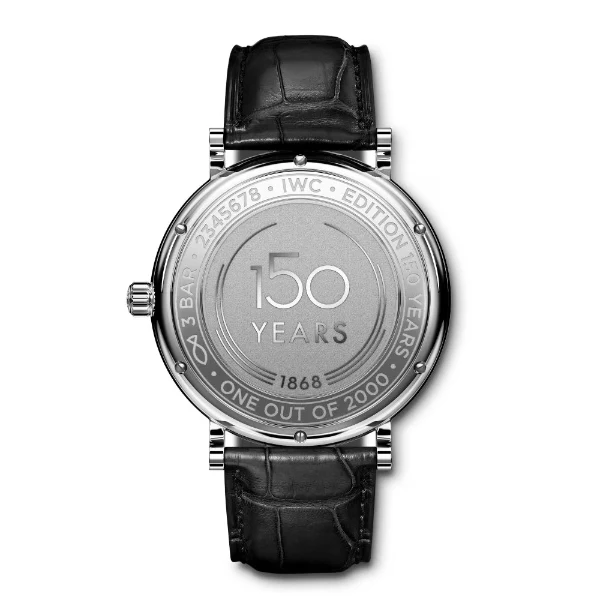 IWC Portofino Black Leather Strap White Dial Automatic Watch for Gents - IW356519 - Image 3