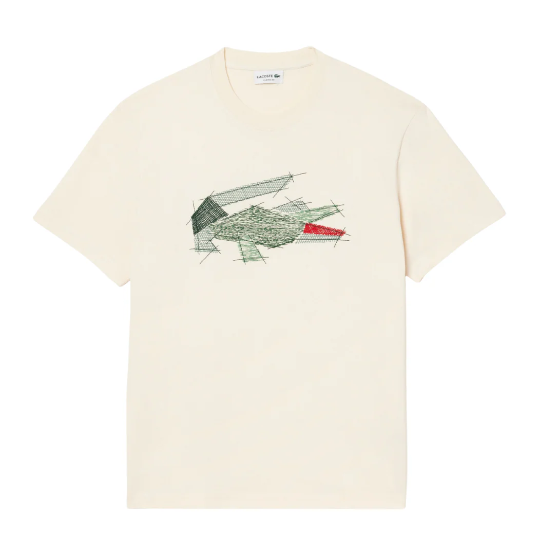Lacoste Round Neck Beige T-Shirt - 3603