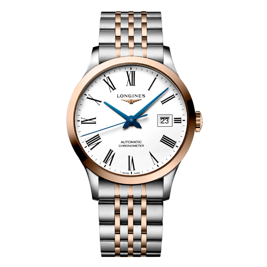 Longines PrimaLuna Two-tone Stainless Steel White Dial Automatic Watch for Gents - L2.821.5.11.7