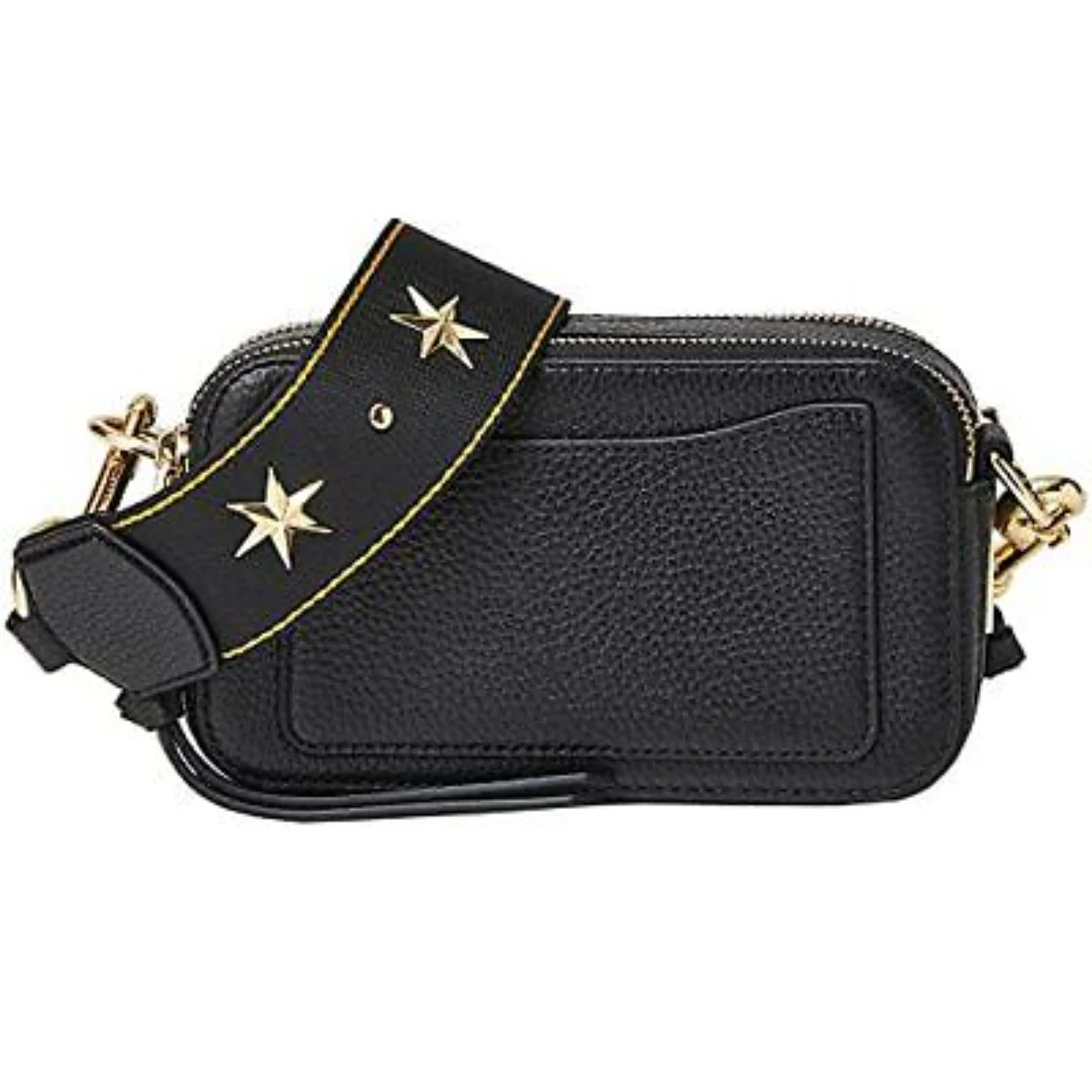 Marc Jacobs The Snapshot Leather Shoulder Bag In Black Multi - H113L01SP21-002 - Image 3