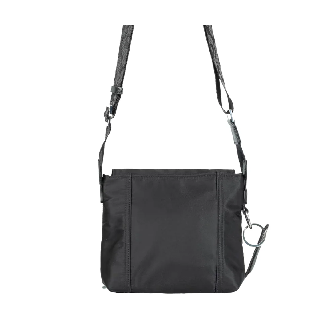 Marimekko Mini Messenger Solid – Black Recycled Polyamide Crossbody - Image 2