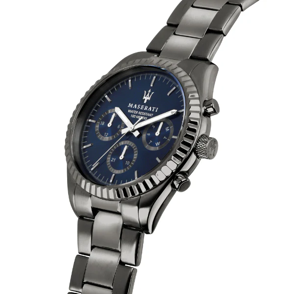 Maserati Competizione Grey Stainless Steel Blue Dial Quartz Watch for Gents - R8853100019 - Image 2