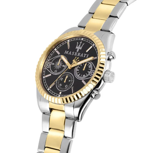 Maserati Competizione Two-Tone Stainless Steel Black Dial Quartz Watch for Gents - R8853100016 - Image 2