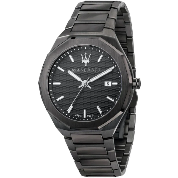 Maserati Black Stainless Steel Black Dial Quartz Watch for Gents - R8853142001