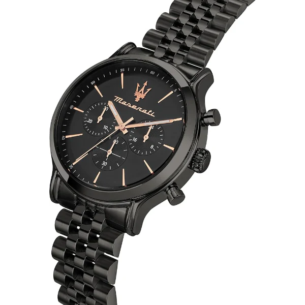 Maserati Epoca Black Stainless Steel Black Dial Quartz Watch for Gents - R8873618019 - Image 2