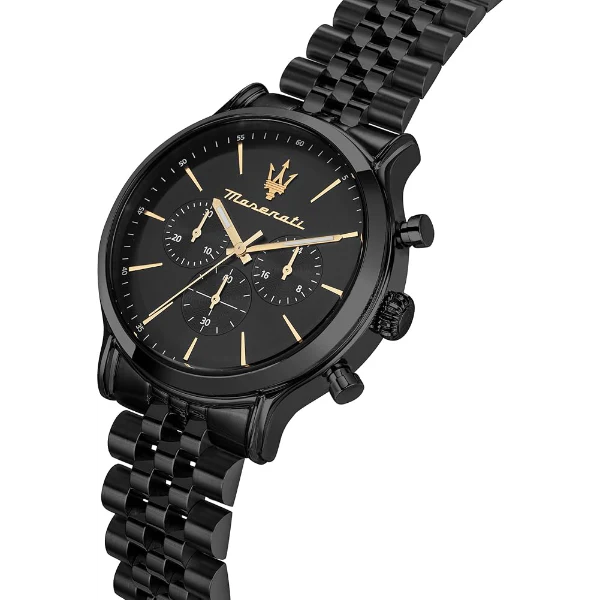 Maserati Epoca Black Stainless Steel Black Dial Quartz Watch for Gents - R8873618020 - Image 2