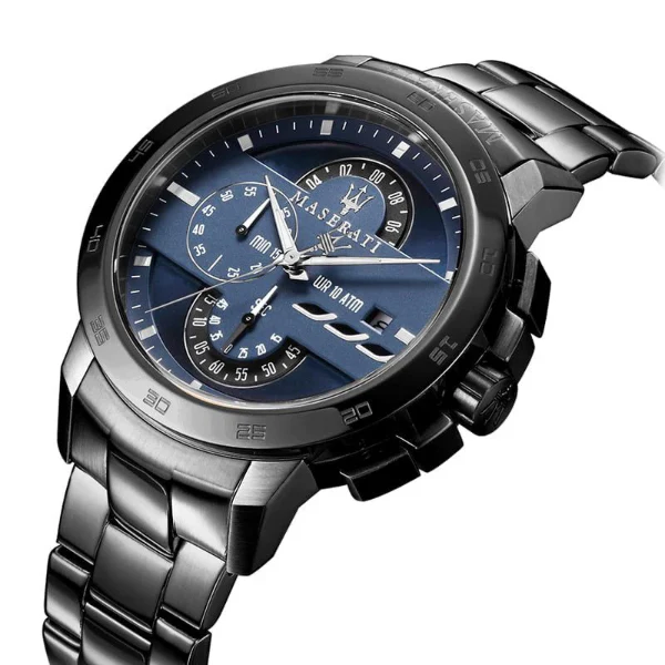 Maserati Ingegno Black Stainless Steel Blue Dial Quartz Watch for Gents - R8873619001 - Image 2