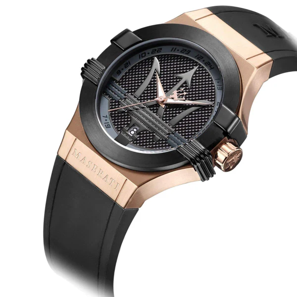 Maserati Potenza Black Silicone Strap Black Dial Quartz Watch for Gents - R8851108002 - Image 2