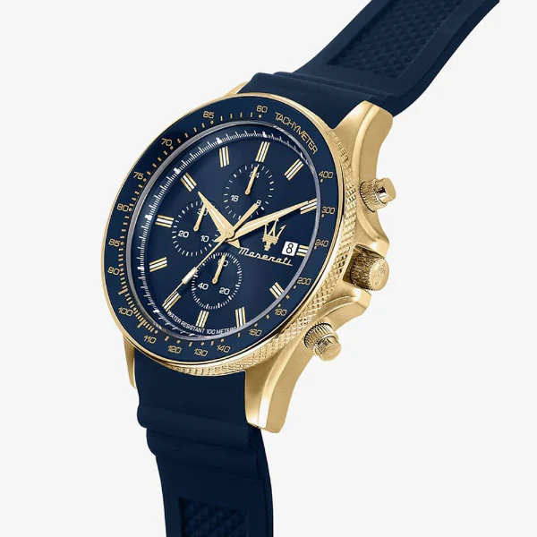 Maserati Sfida Blue Silicone Strap Blue Dial Quartz Watch for Gents - R8871640004 - Image 2
