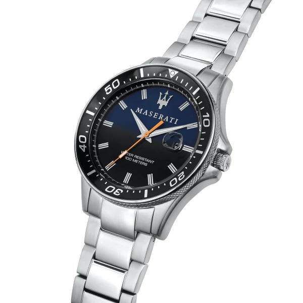 Maserati Sfida Silver Stainless Steel Blue Dial Quartz Watch for Gents - R8853140001 - Image 2