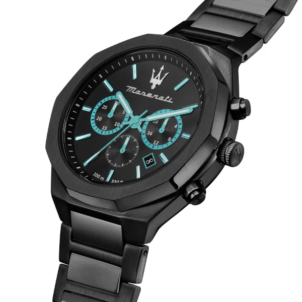 Maserati Stile Aqua Black Stainless Steel Black Dial Quartz Watch for Gents - R8873644001 - Image 2