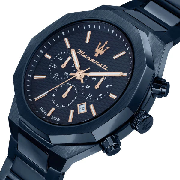 Maserati Stile Blue Stainless Steel Blue Dial Quartz Watch for Gents - R8873642008 - Image 2