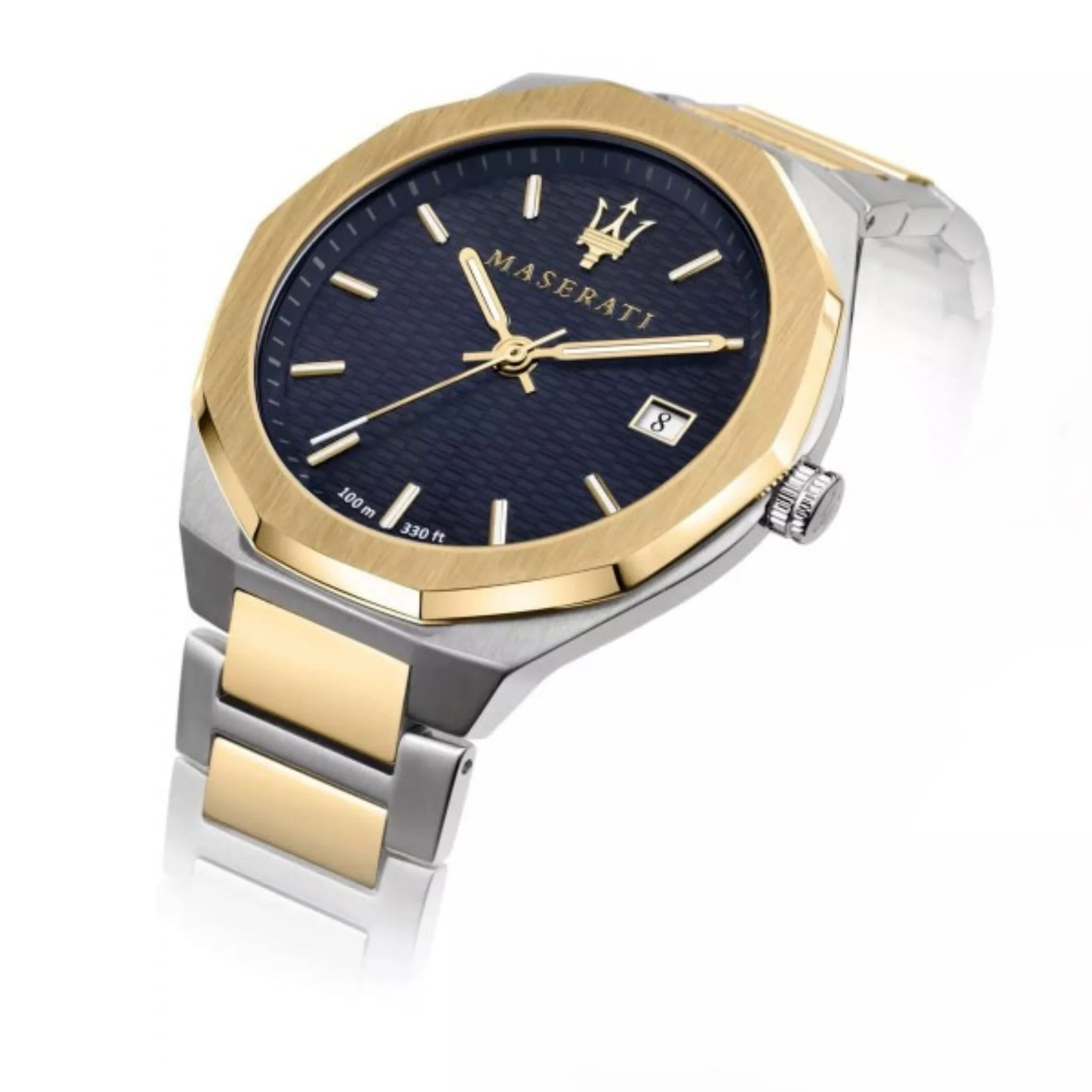 Maserati Stile Two-Tone Stainless Steel Blue Dial Quartz Watch for Gents - R8853142008 - Image 2