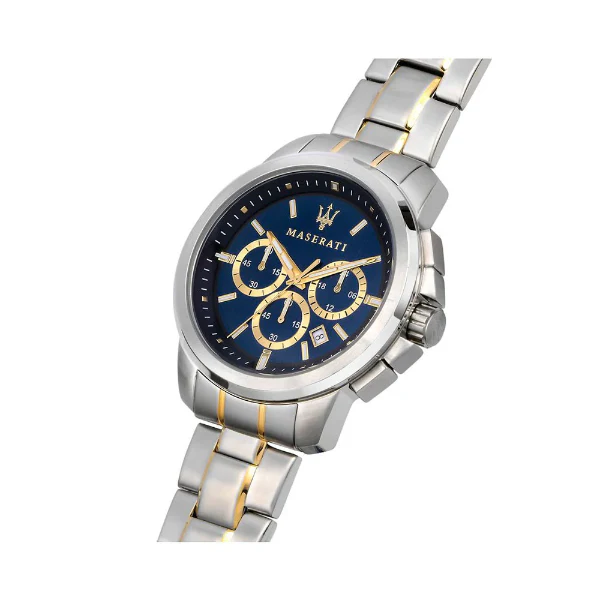 Maserati Successo Two-Tone Stainless Steel Blue Dial Quartz Watch for Gents - R8873621008 - Image 2